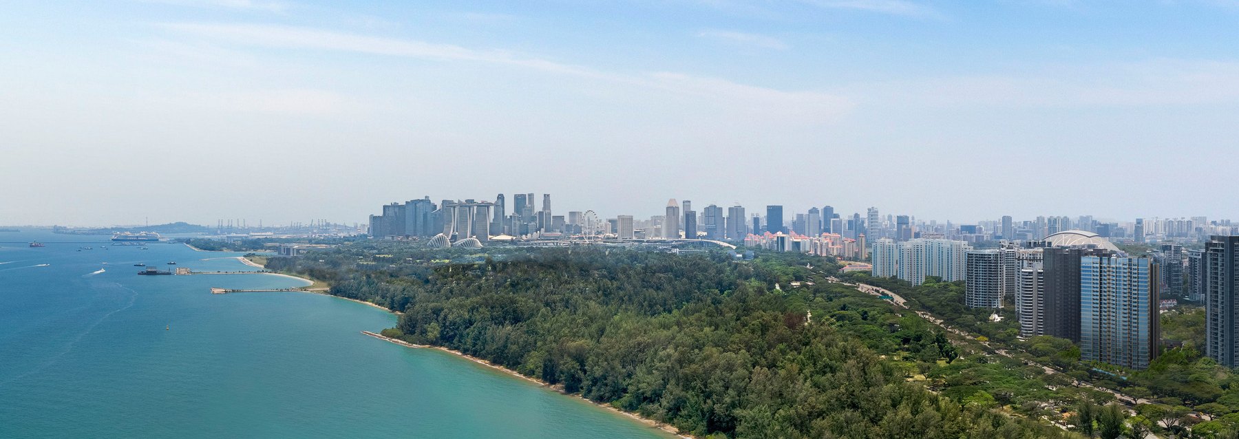 The East Coast shoreline and the city (artist’s impression)