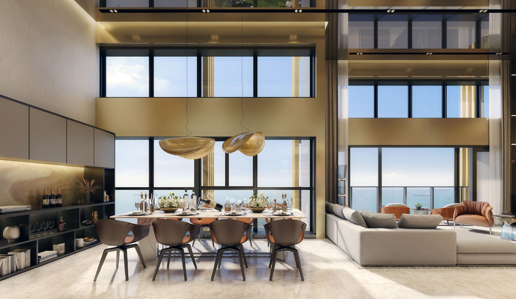 Penthouse dining and living (artist’s impression)