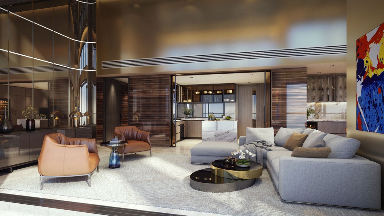 Penthouse living room (artist’s impression)