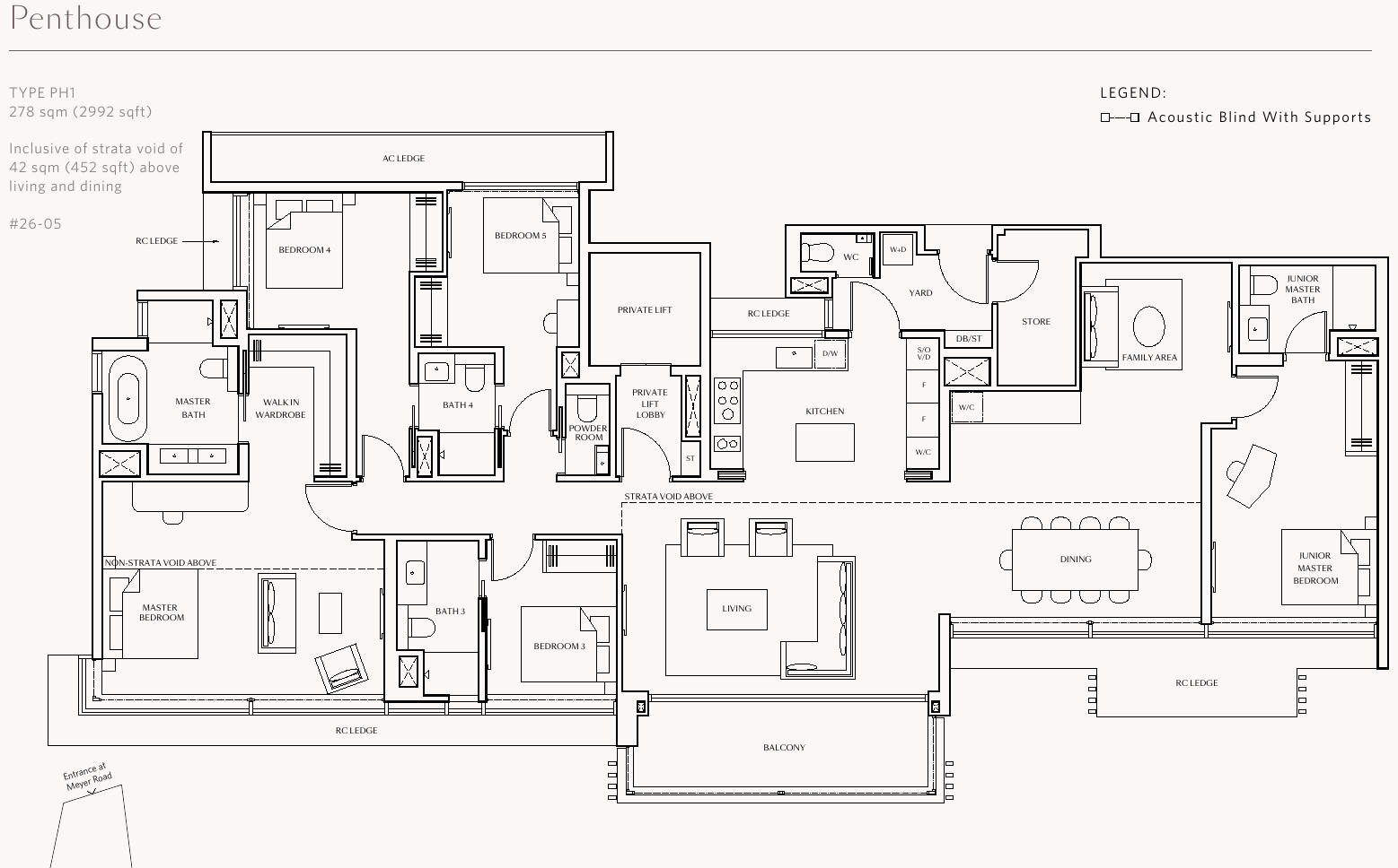 Penthouse · Type PH1, 2,992 sqft