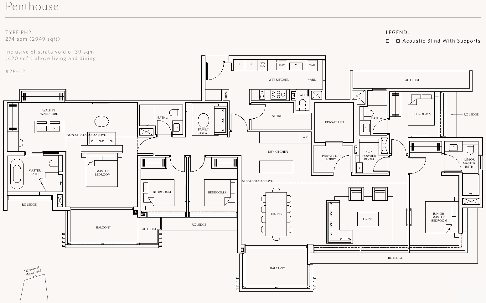 Penthouse · Type PH2, 2,949 sqft